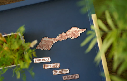 Mountains and Water Wooden Sticker | 12