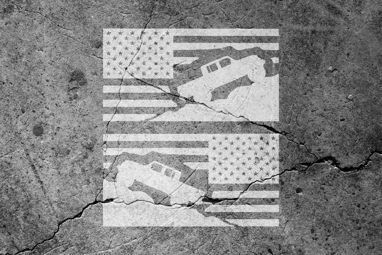 Mirrored Pair of American Flag Vinyl Decals for Gladiator JT | 213P