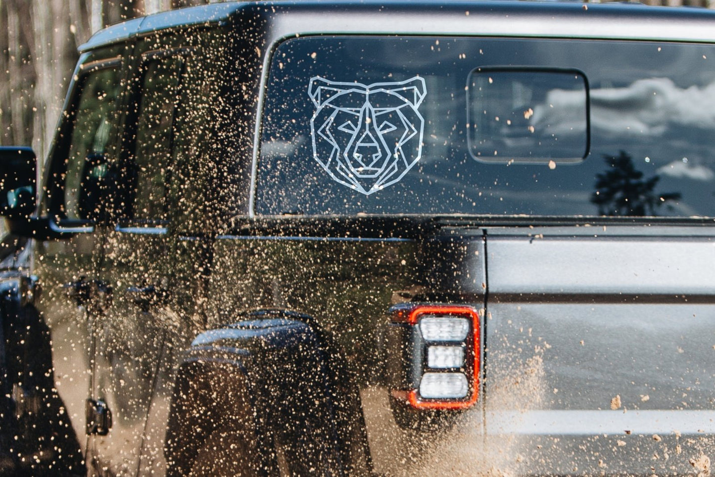 Line Art Bear Head Viny Decal | 282