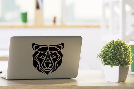 Geometric Bear Head Viny Decal | 283