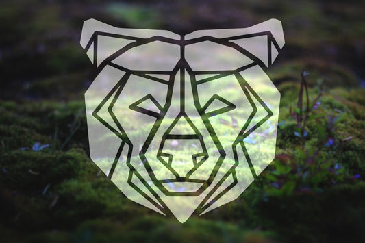 Geometric Bear Head Viny Decal | 283