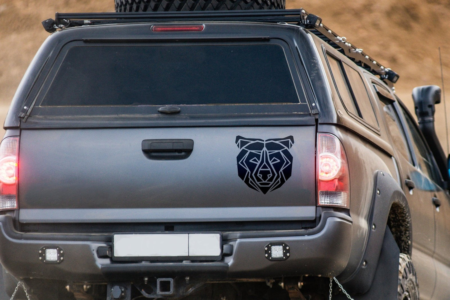 Geometric Bear Head Viny Decal | 283