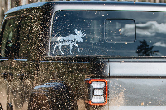 Mountain Moose Silhouette Vinyl Decal | 293