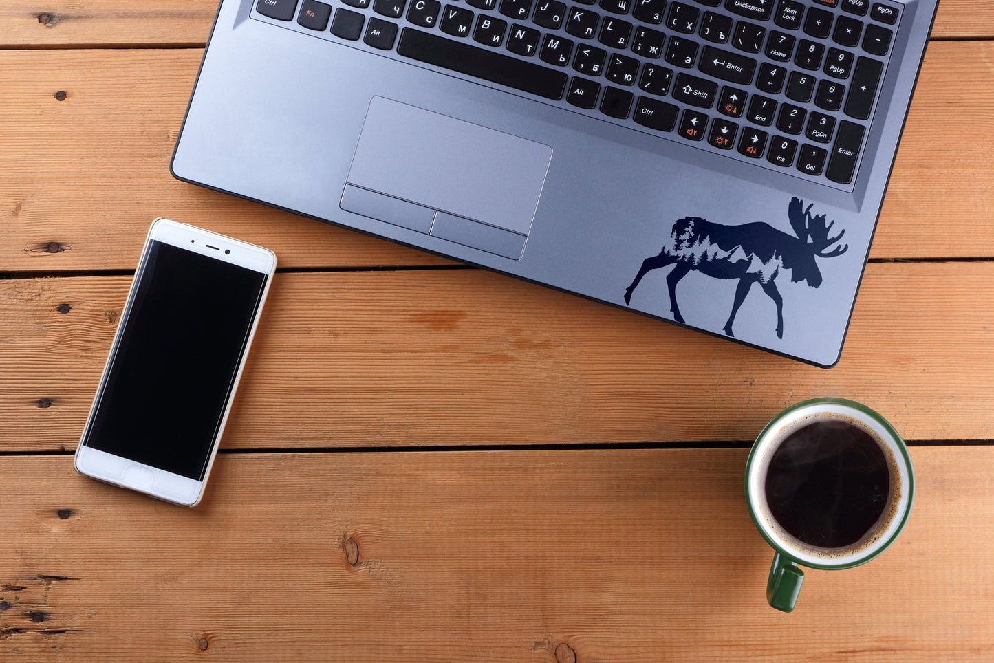 Mountain Moose Silhouette Vinyl Decal | 293