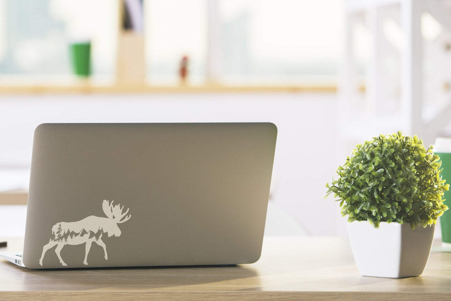 Mountain Moose Silhouette Vinyl Decal | 293
