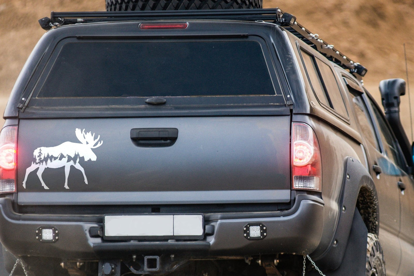 Mountain Moose Silhouette Vinyl Decal | 293