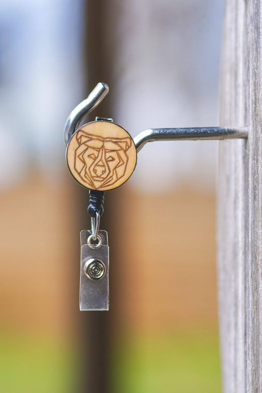 Line Art Bear Badge Reel | 40