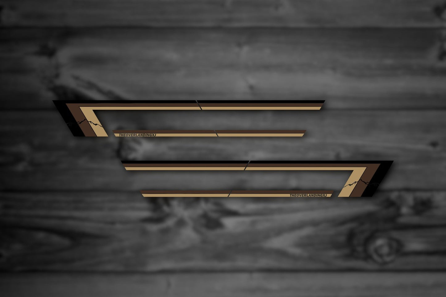 THEOVERLANDING XJ - Stripe PAIR - Matte Black | Matte Brown | Matte Gold | 82.5"