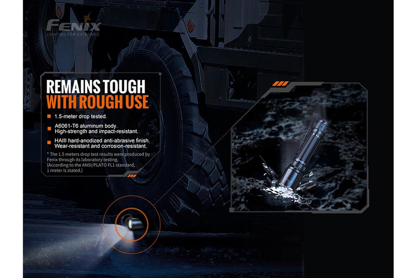 Fenix TK20R V2.0 Rechargeable Flashlight with FREE T5 Tactical Pen optional