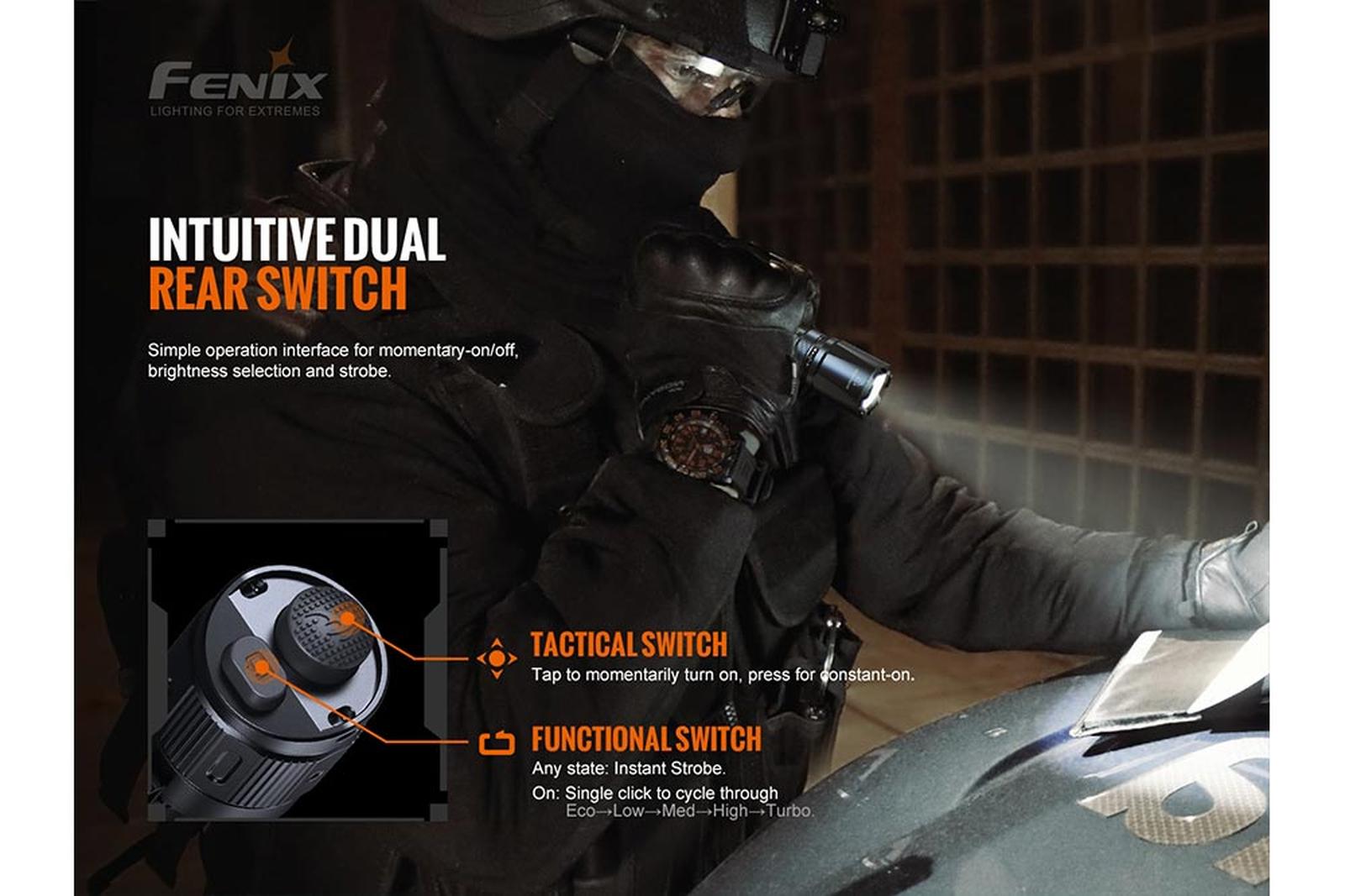 Fenix TK20R V2.0 Rechargeable Flashlight with FREE T5 Tactical Pen optional