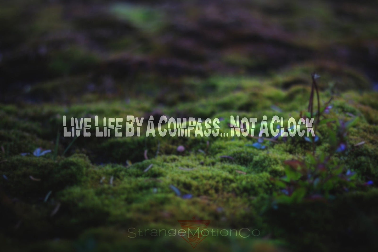 PR | Live Life By A Compass...Not A Clock - MATTE BLACK - 13" x 1.5"