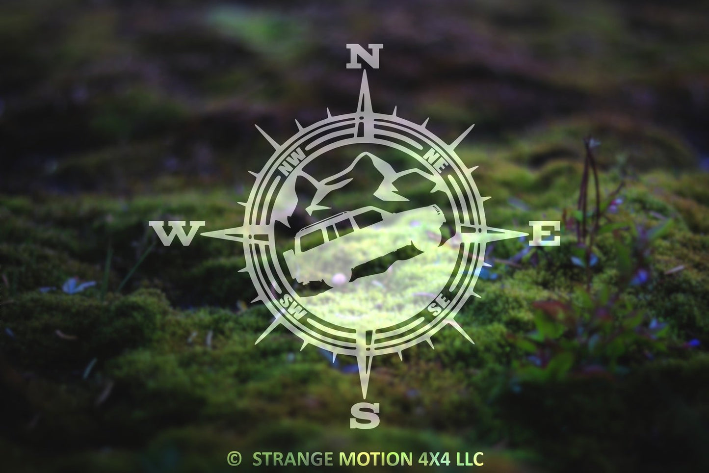 BG - Mountain Compass Vinyl Decal for 1998 Montero