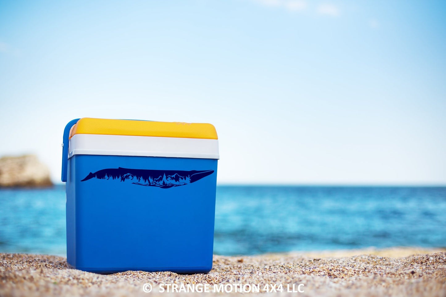 Mountain Blue Whale Vinyl Decal | 112