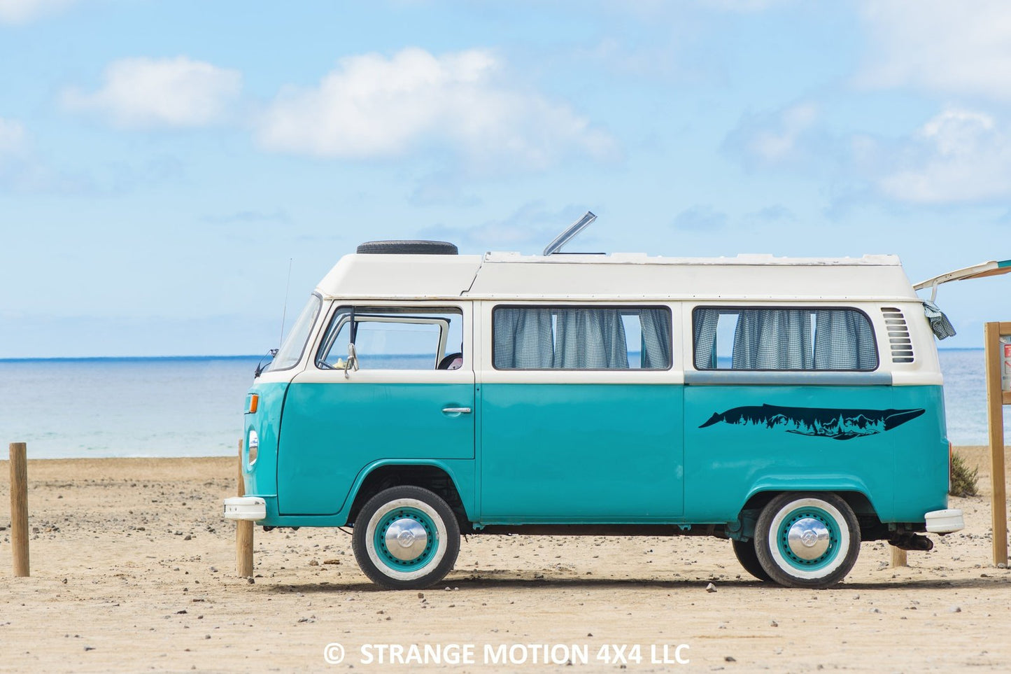 Mountain Blue Whale Vinyl Decal | 112