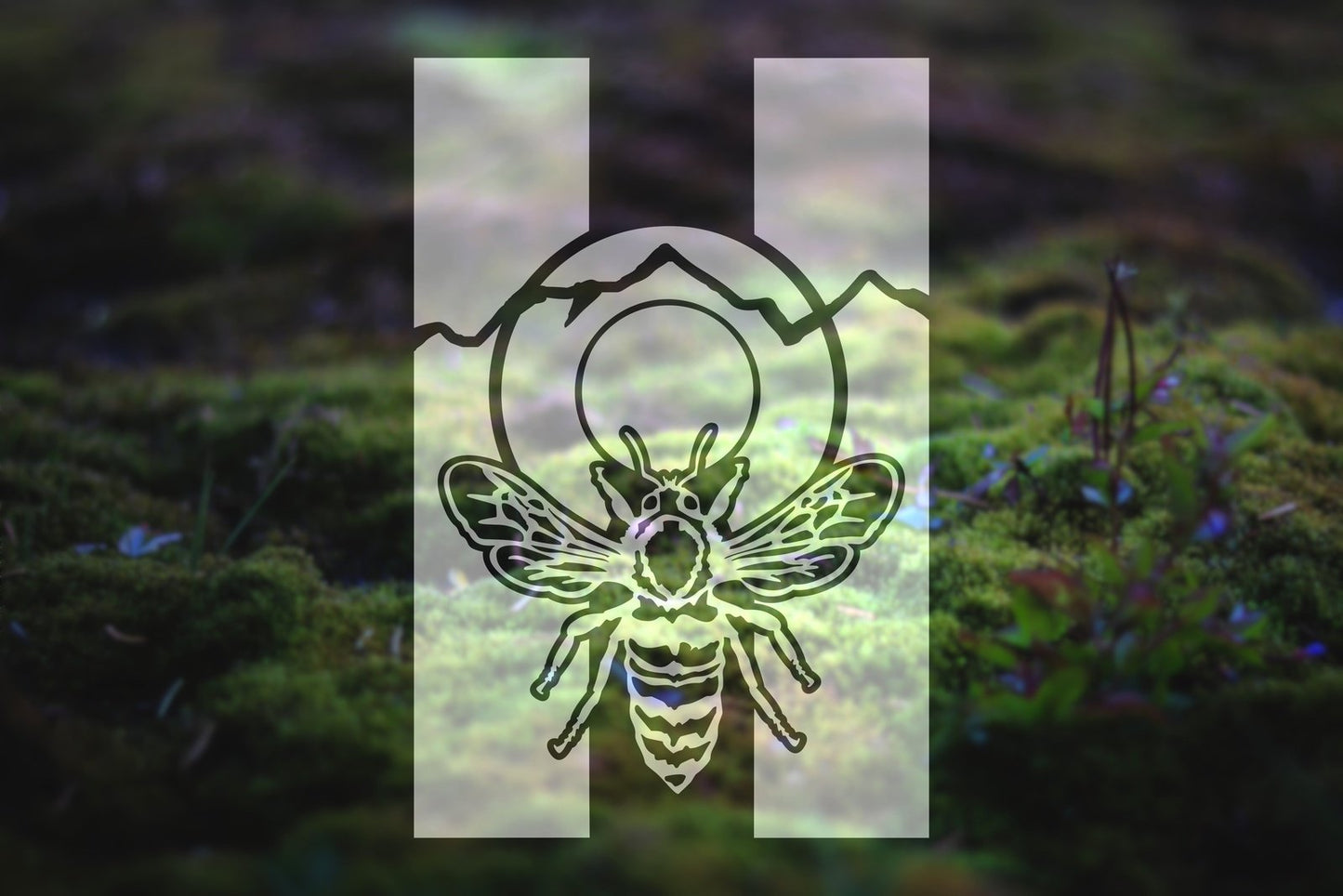 Colorado Mountain and Bee Flag Vinyl Decal | 103