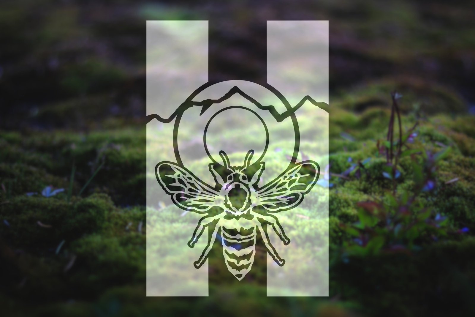 Colorado Mountain and Bee Flag Vinyl Decal | 103