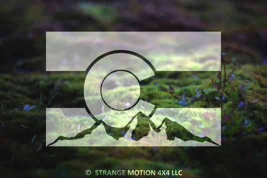 Colorado Mountain Flag Vinyl Decal | 74