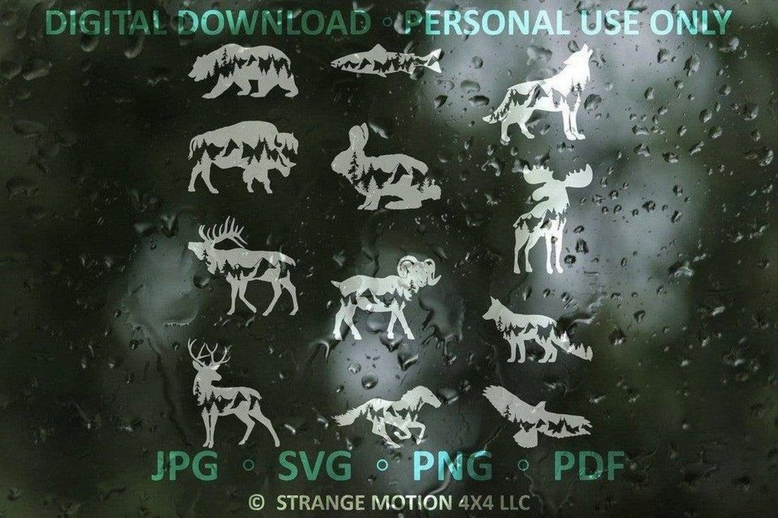 Mountain Animal File Pack - Personal Use