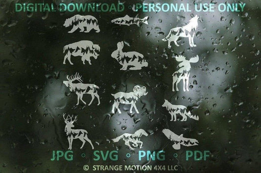 Mountain Animal File Pack - Personal Use