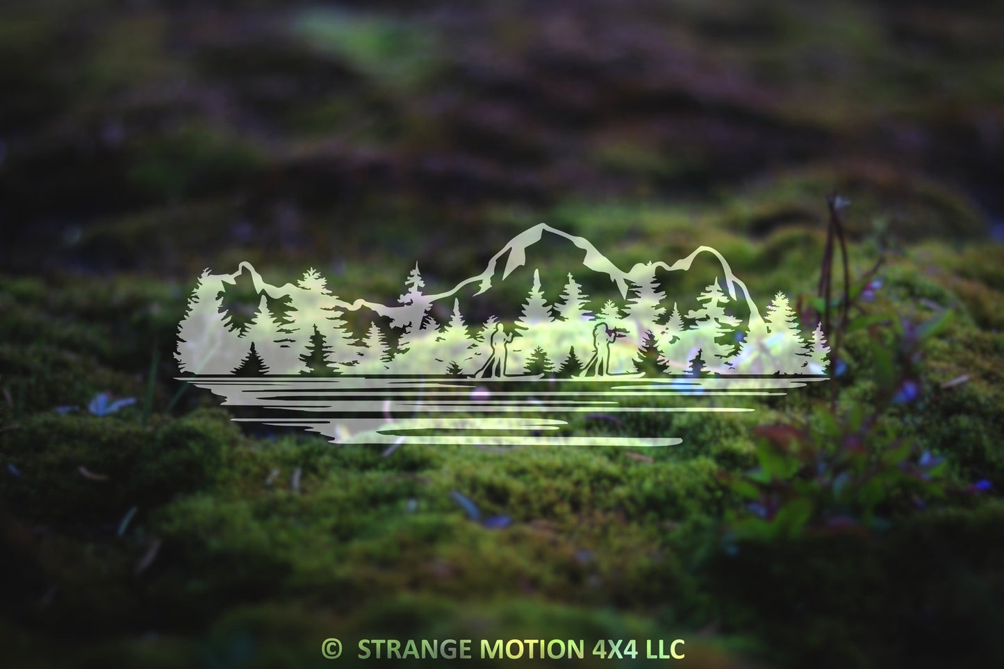AB - SUP Mountains and Trees - 50" x 17" - Matte Black