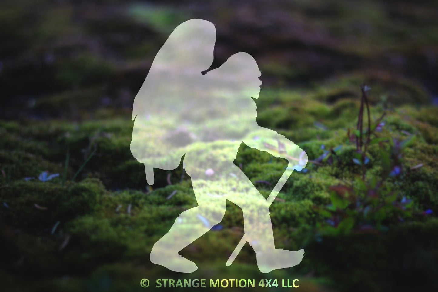 Hiking Sasquatch Vinyl Decal | 252