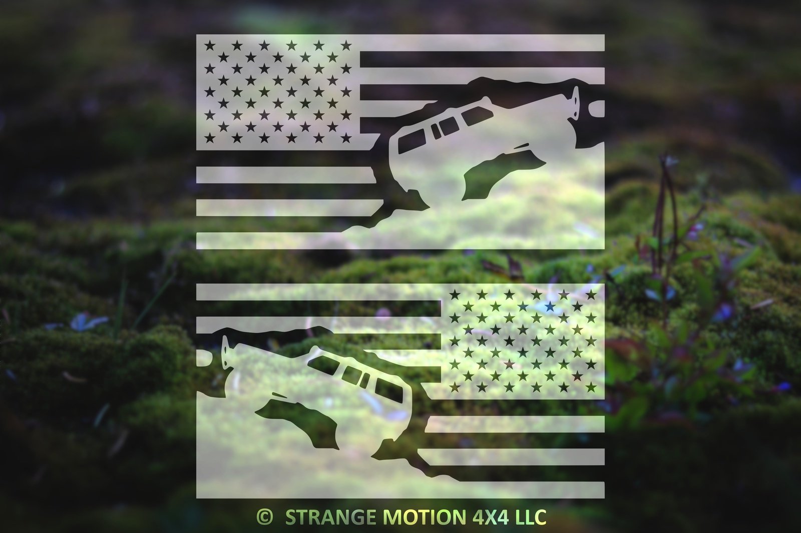 Pair of American Flag Vinyl Decals for Cherokee XJ | 39P