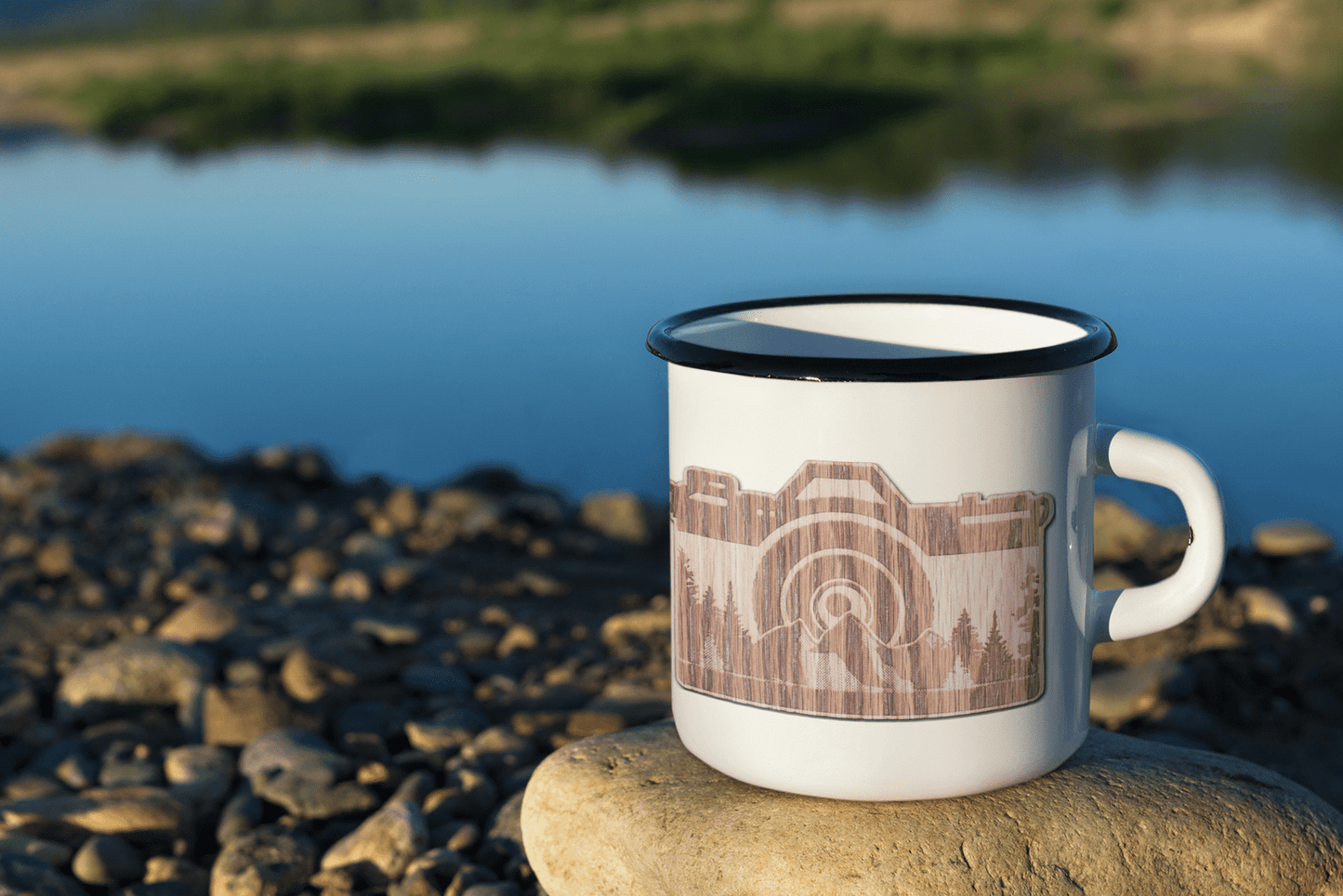 Mountain Camera Wooden Sticker | 7