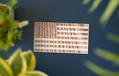 American Flag Wooden Sticker | 11
