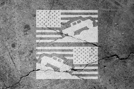 Mirrored Pair of American Flag Vinyl Decals for Gladiator JT | 213P