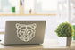 Line Art Bear Head Viny Decal | 282