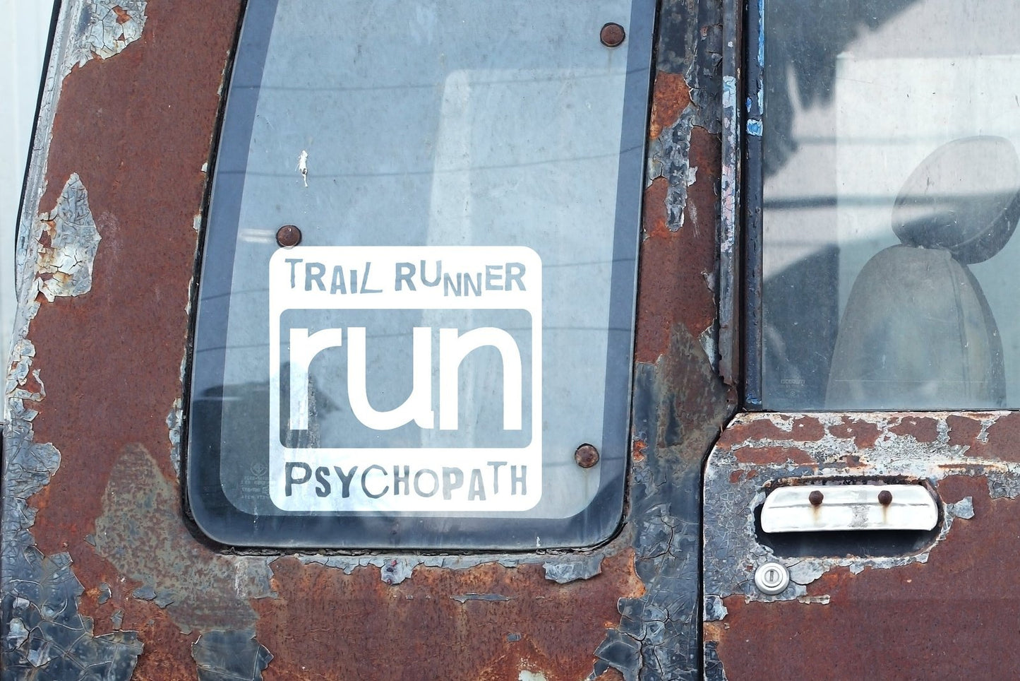 Trail Runner Psychopath Distance Runner Badge Vinyl Decal | 288