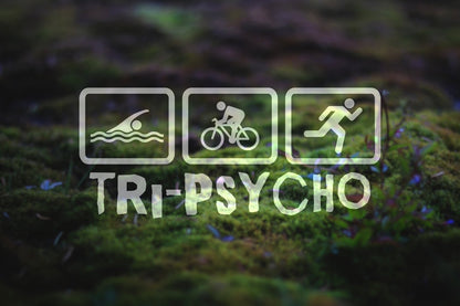 Triathlon Tri-Psycho Vinyl Decal | 291