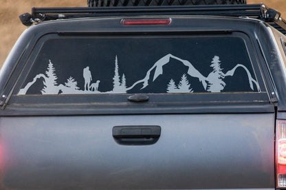 Hiker and Dog Vinyl Decal | 294