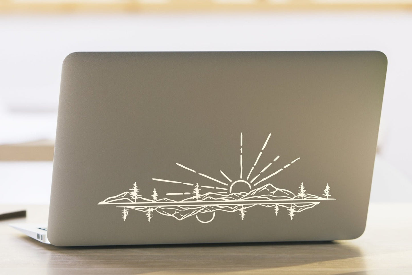 Mountain Sunset and Moon Vinyl Decal | 304
