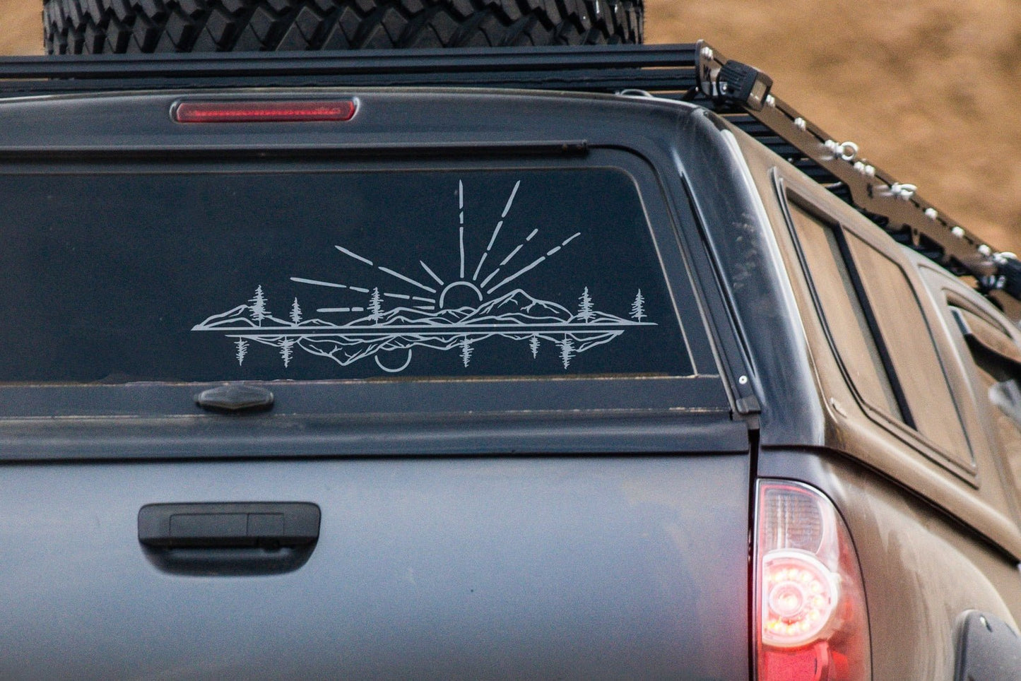 Mountain Sunset and Moon Vinyl Decal | 304