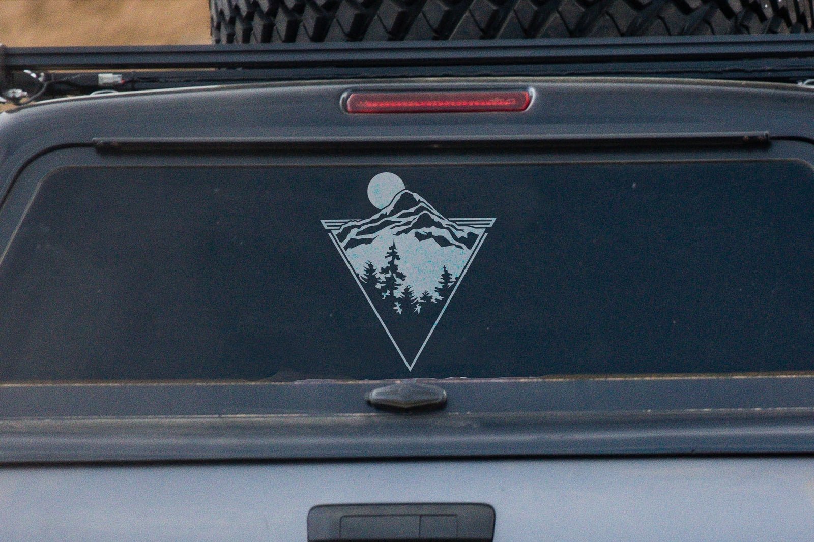 Forest and Mountains Triangle Vinyl Decal | 313