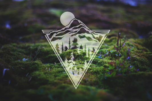 Mountains and Trees Triangle Vinyl Decal | 314
