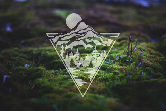 Mountain River Triangle Vinyl Decal | 316
