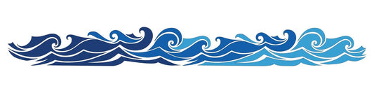 MB - Custom Wave Banner - 70" - Blue, Azure Blue, Ice Blue