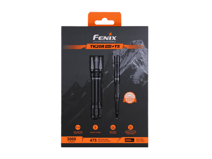 Fenix TK20R V2.0 Rechargeable Flashlight with FREE T5 Tactical Pen optional
