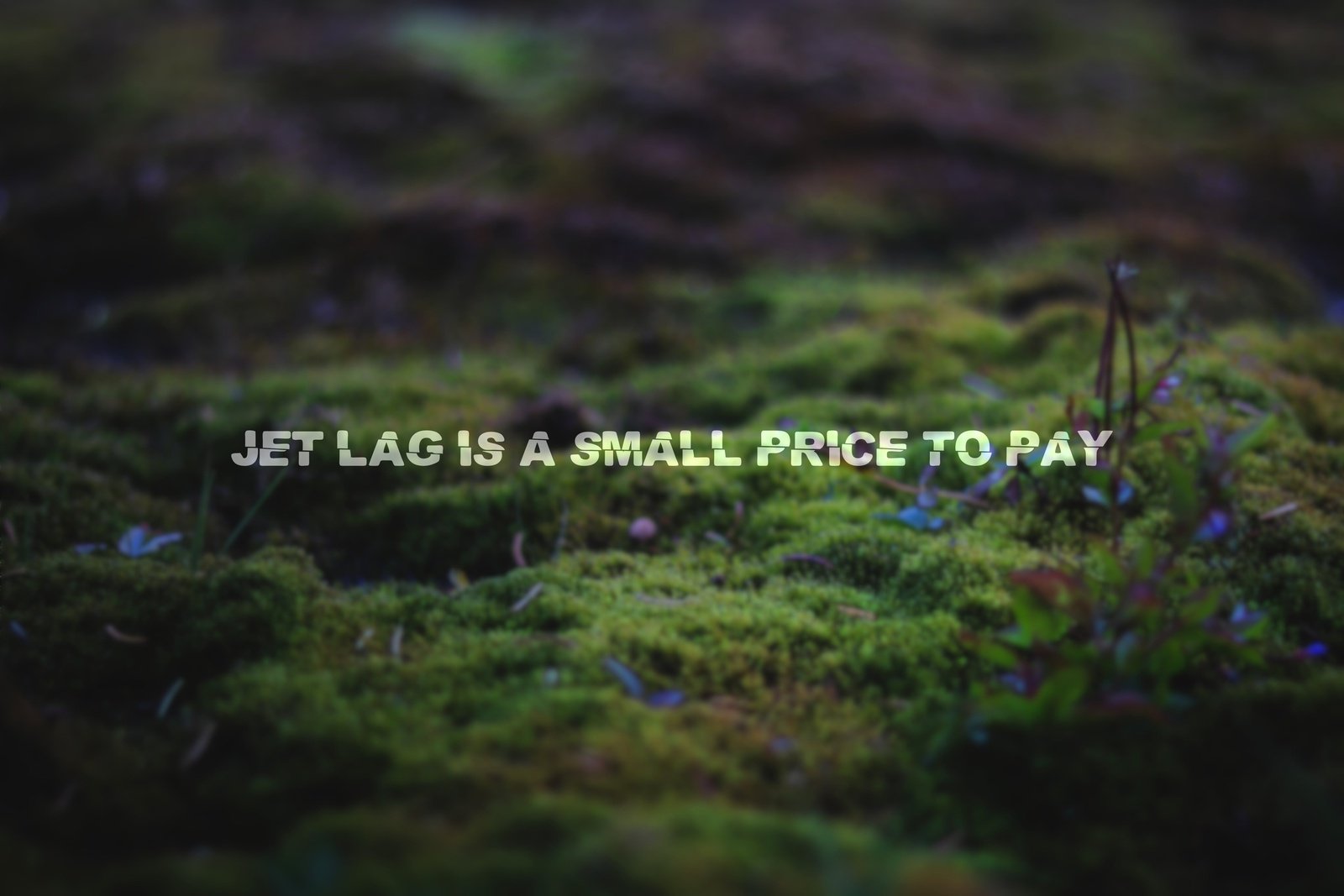 arte - JET LAG IS A SMALL PRICE TO PAY - 15" x 5/8"