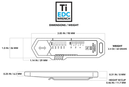 Ti EDC Wrench