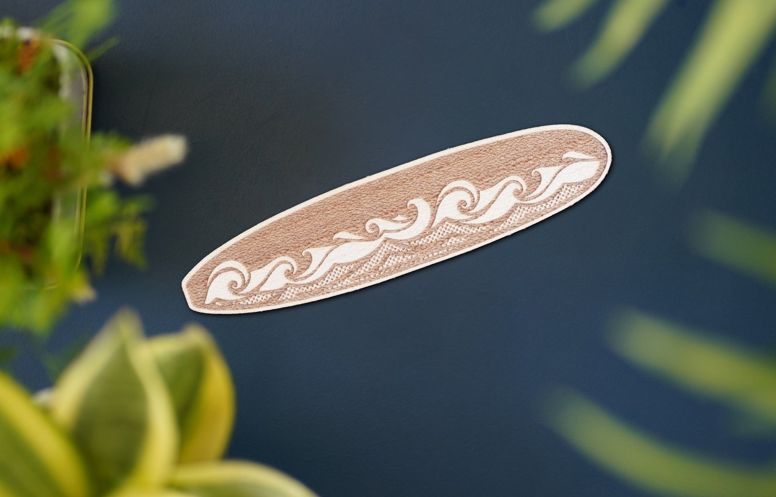 Longboard Surfboard Wooden Sticker | 9