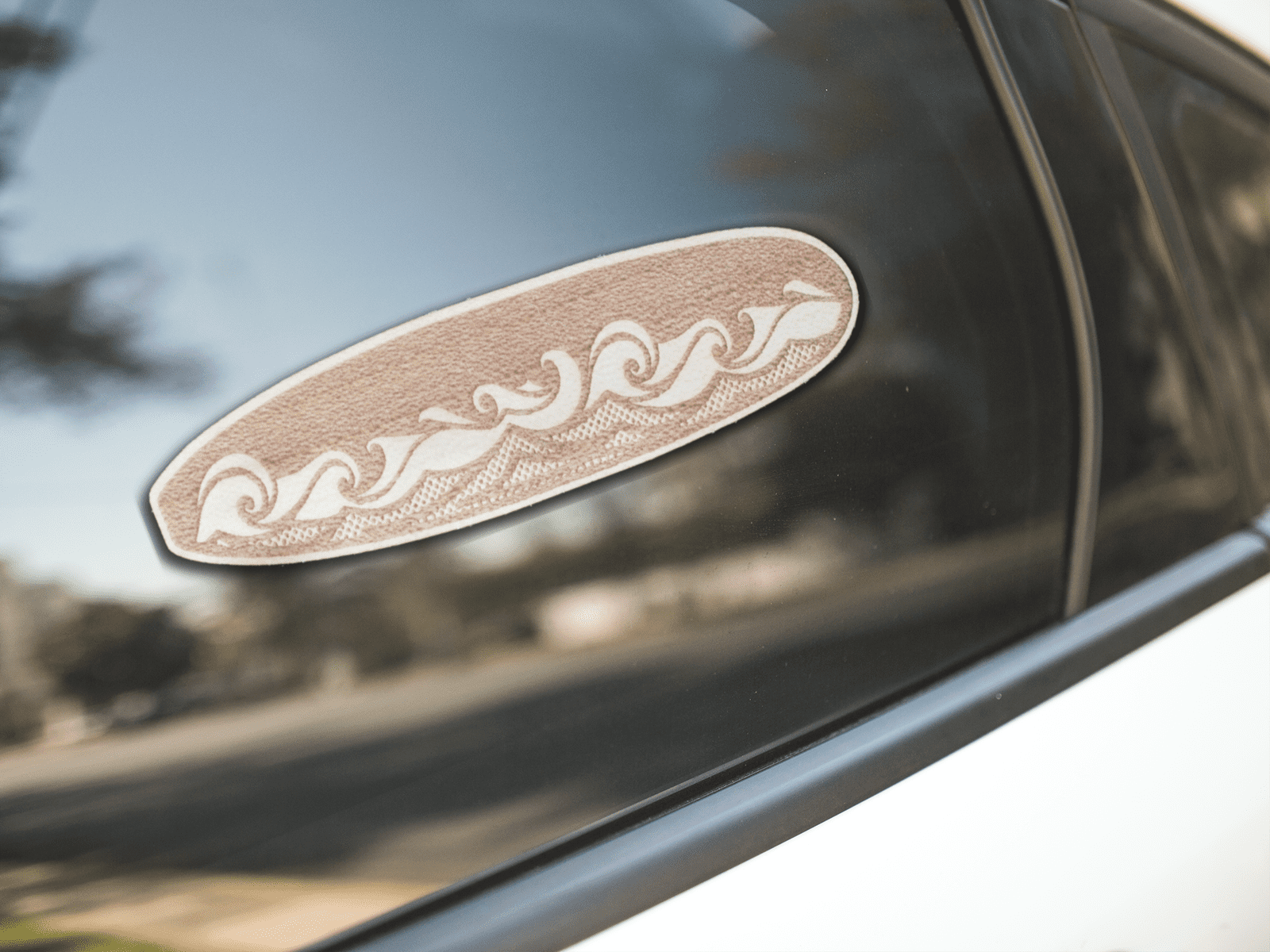 Longboard Surfboard Wooden Sticker | 9