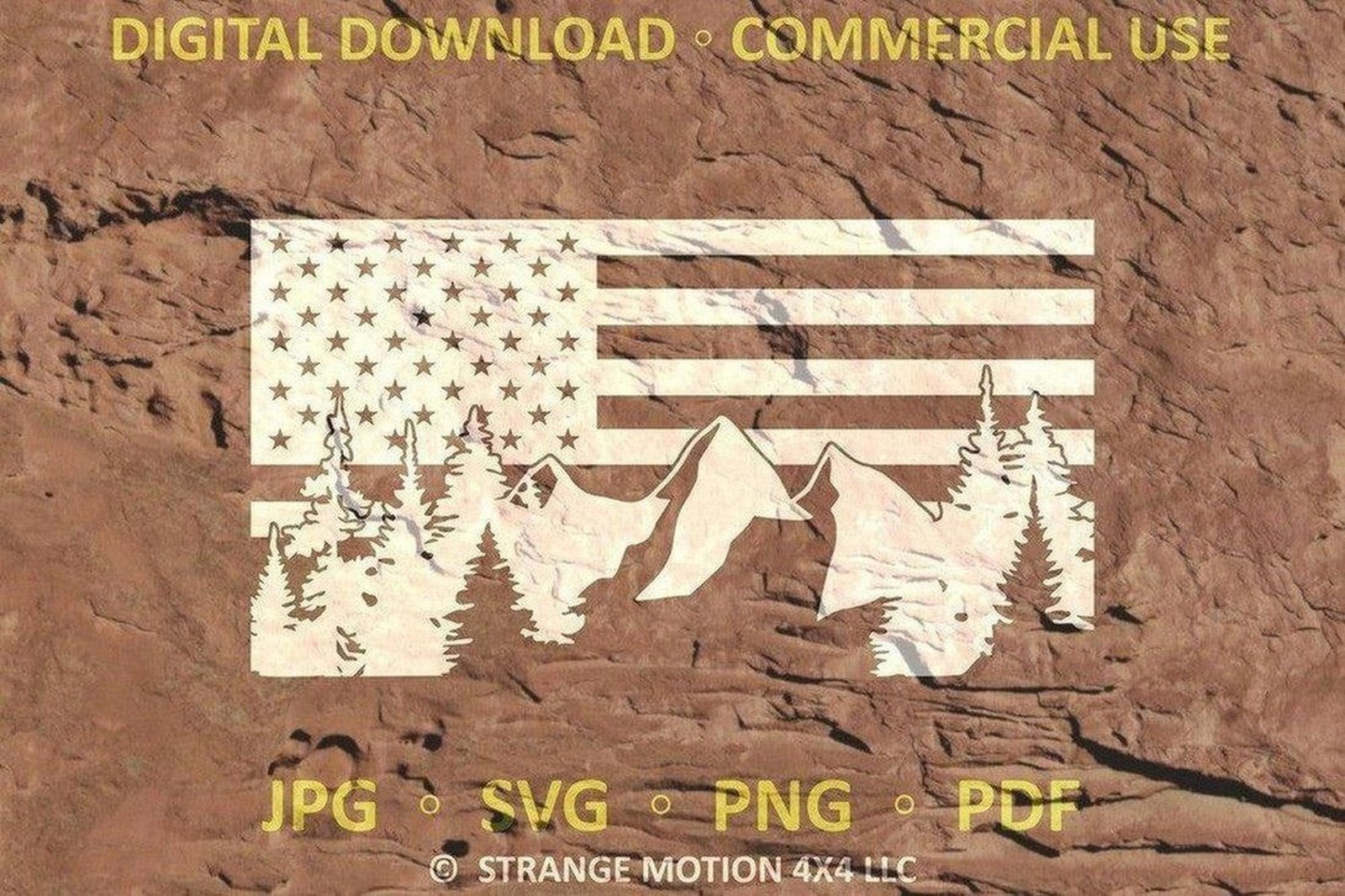 American Mountain Flag File Pack - Commercial Use