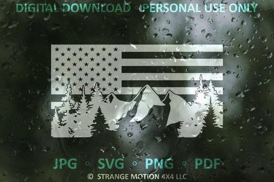 American Mountain Flag File Pack - Personal Use