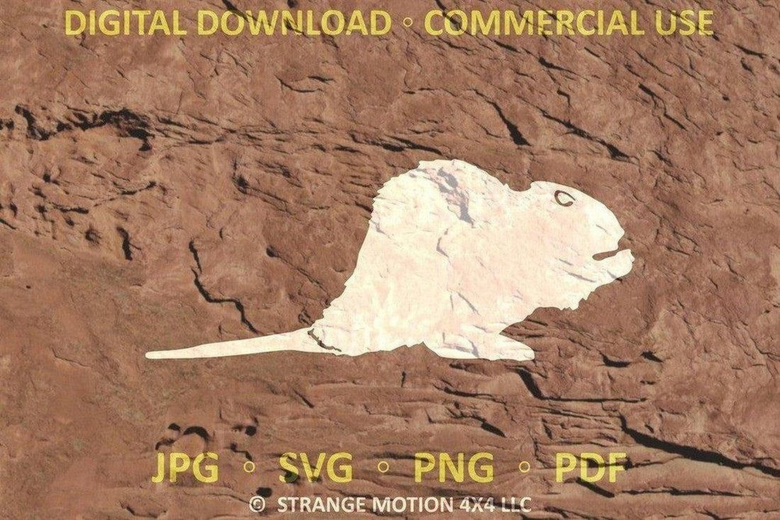 Beaver Silhouette File Pack - Commercial Use