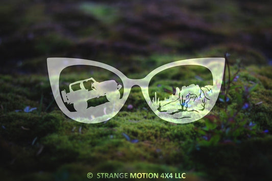 Desert Cat Eye Glasses for Wrangler Vinyl Decal | 11