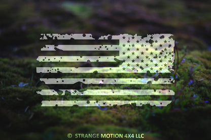 Distressed American Flag Vinyl Decal Pair | 123P