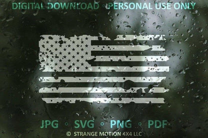 Distressed American Flag File Pack - Personal Use